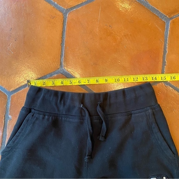 Womens Logo Airplane Patch Jogger Sweatpants Black Medium M Made In USA - Picture 6 of 8